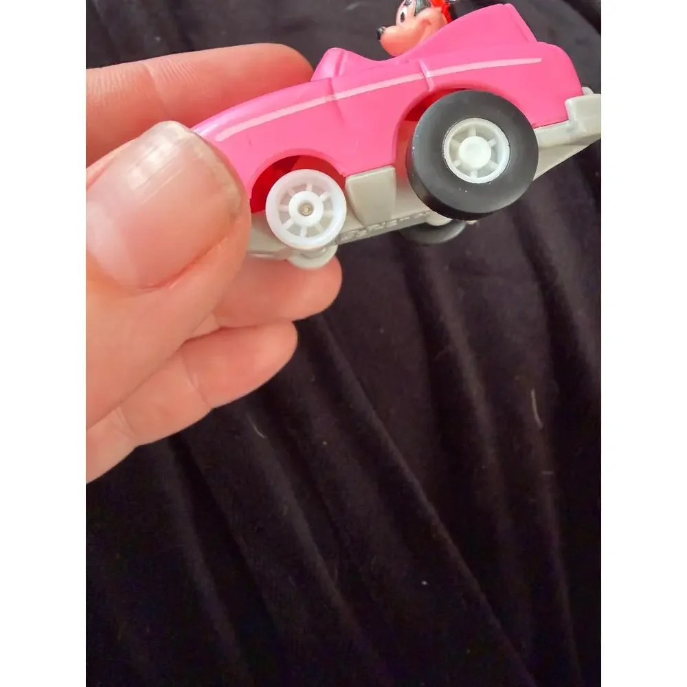 Minnie Mouse Pull-Back Pink Car Vintage Disney